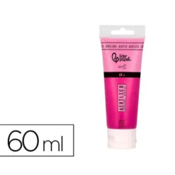 PINTURA ACRILICA LIDERPAPEL TUBO DE PLASTICO DE 60 ML COLOR MAGENTA