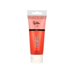 PINTURA ACRILICA LIDERPAPEL TUBO DE PLASTICO DE 120 ML COLOR ROJO BERMELLON