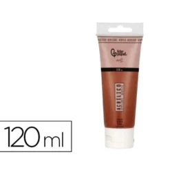 PINTURA ACRILICA LIDERPAPEL TUBO DE PLASTICO DE 120 ML COLOR MARRON