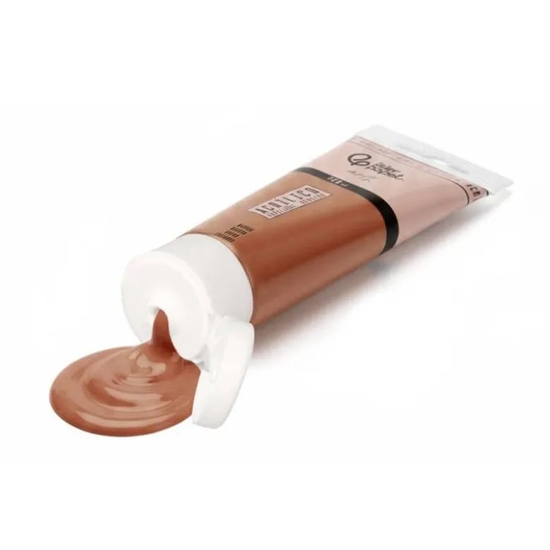 PINTURA ACRILICA LIDERPAPEL TUBO DE PLASTICO DE 120 ML COLOR MARRON