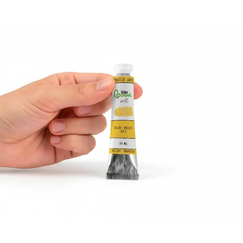 PINTURA AL OLEO LIDERPAPEL TUBO DE ALUMINIO DE 20 ML COLOR AMARILLO