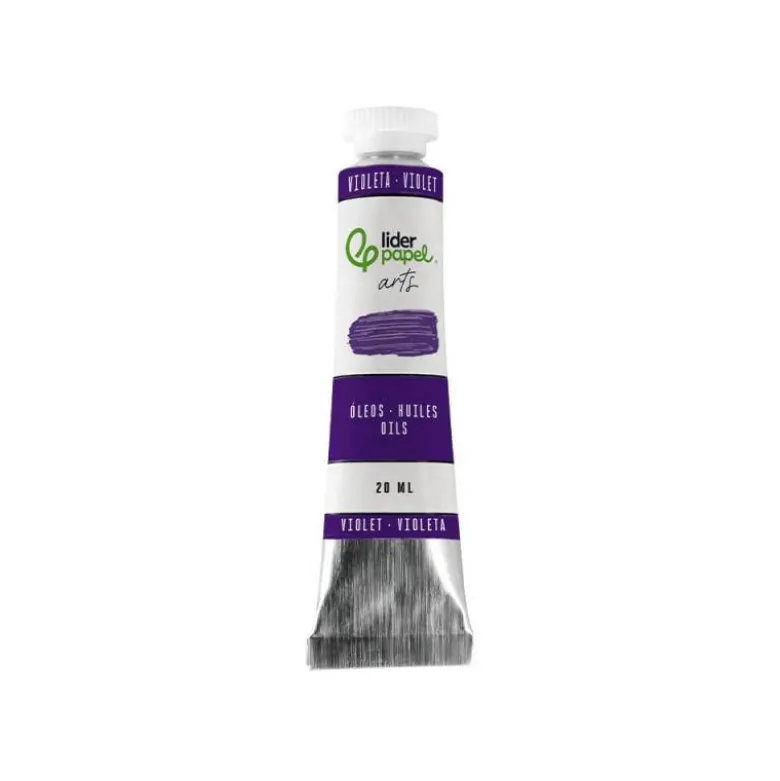 PINTURA AL OLEO LIDERPAPEL TUBO DE ALUMINIO DE 20 ML COLOR VIOLETA