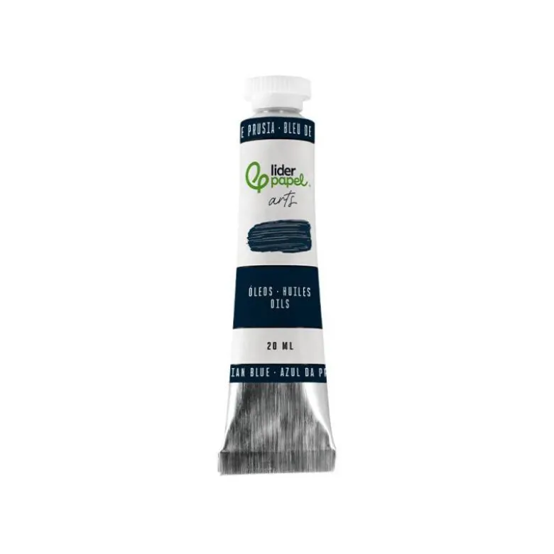 PINTURA AL OLEO LIDERPAPEL TUBO DE ALUMINIO DE 20 ML COLOR AZUL DE PRUSIA