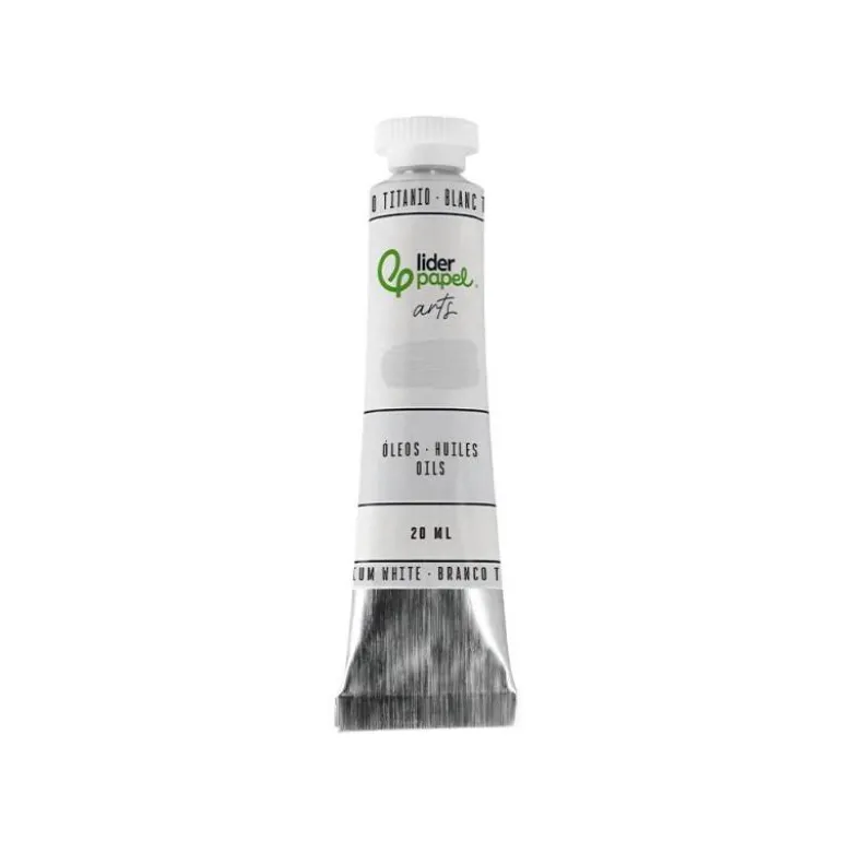 PINTURA AL OLEO LIDERPAPEL TUBO DE ALUMINIO DE 20 ML COLOR BLANCO TITANIO