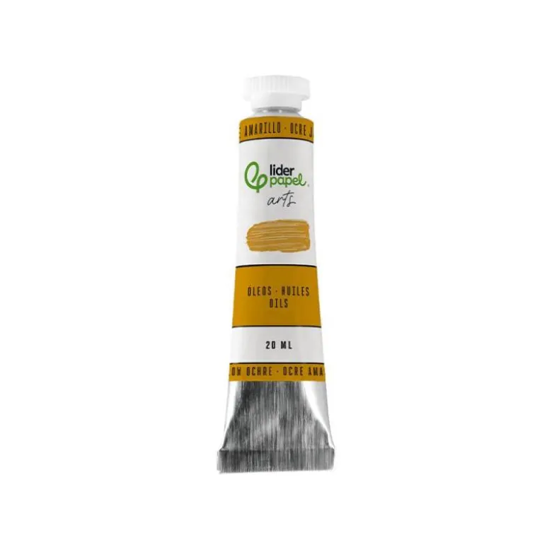 PINTURA AL OLEO LIDERPAPEL TUBO DE ALUMINIO DE 20 ML COLOR OCRE AMARILLO