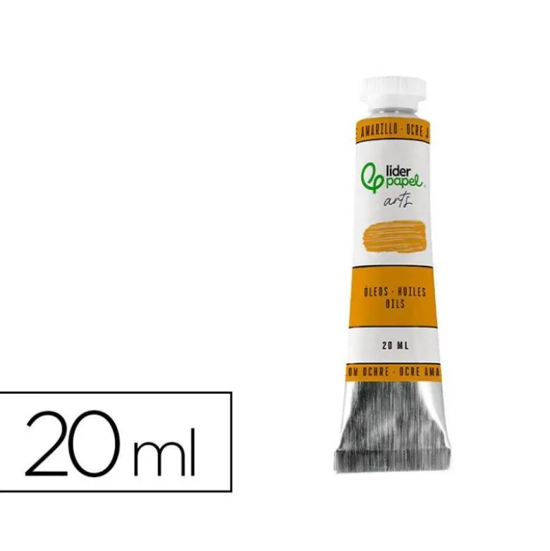 PINTURA AL OLEO LIDERPAPEL TUBO DE ALUMINIO DE 20 ML COLOR OCRE AMARILLO