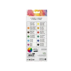 PINTURA DE ACUARELA LIDERPAPEL CAJA DE 12 TUBOS DE ALUMINIO DE 12 ML COLORES SURTIDOS