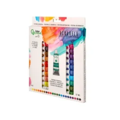 PINTURA DE ACUARELA LIDERPAPEL CAJA DE 24 TUBOS DE ALUMINIO DE 12 ML COLORES SURTIDOS