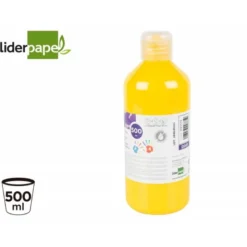 PINTURA DEDOS LIDERPAPEL BOTELLA DE 500 ML AMARILLO