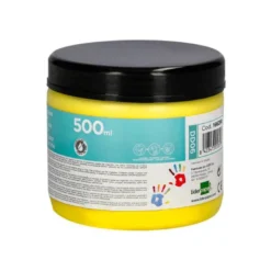 PINTURA DEDOS LIDERPAPEL TARRINA DE 500 ML AMARILLO