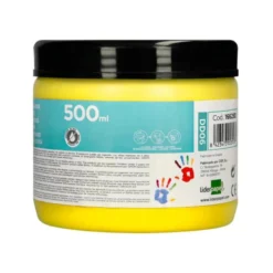 PINTURA DEDOS LIDERPAPEL TARRINA DE 500 ML AMARILLO