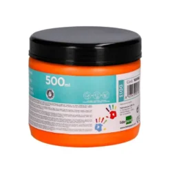 PINTURA DEDOS LIDERPAPEL TARRINA DE 500 CC NARANJA