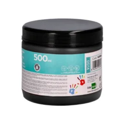 PINTURA DEDOS LIDERPAPEL TARRINA DE 500 CC NEGRO