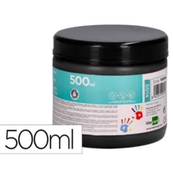 PINTURA DEDOS LIDERPAPEL TARRINA DE 500 CC NEGRO