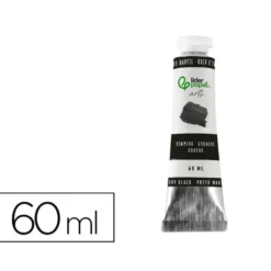 PINTURA GOUACHE/TEMPERA LIDERPAPEL TUBO DE ALUMINIO DE 60 ML COLOR NEGRO MARFIL