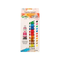 PINTURA GOUACHE/TEMPERA LIDERPAPEL CAJA DE 12 TUBOS DE ALUMINIO DE 12 ML COLORES SURTIDOS