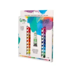 PINTURA GOUACHE/TEMPERA LIDERPAPEL CAJA DE 24 TUBOS DE ALUMINIO DE 12 ML COLORES SURTIDOS