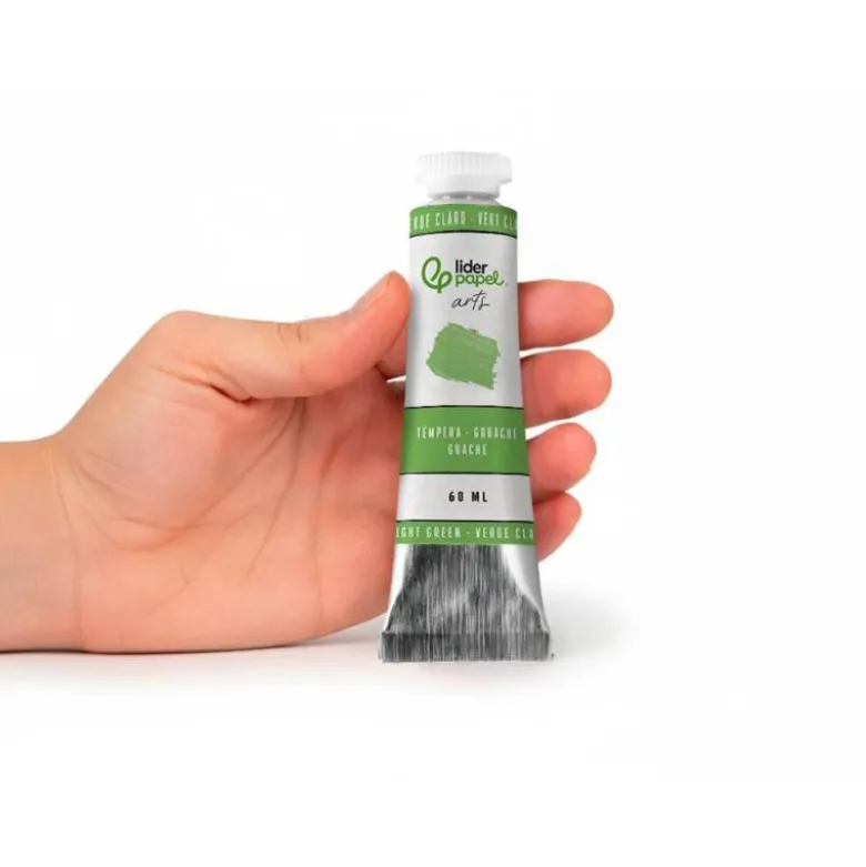 PINTURA GOUACHE/TEMPERA LIDERPAPEL TUBO DE ALUMINIO DE 60 ML COLOR VERDE CLARO