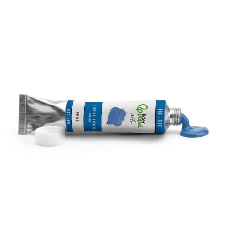 PINTURA GOUACHE/TEMPERA LIDERPAPEL TUBO DE ALUMINIO DE 60 ML COLOR AZUL