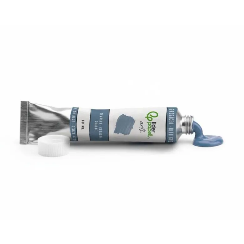 PINTURA GOUACHE/TEMPERA LIDERPAPEL TUBO DE ALUMINIO DE 60 ML COLOR AZUL GRISACEO