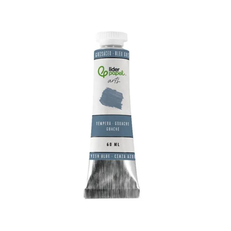 PINTURA GOUACHE/TEMPERA LIDERPAPEL TUBO DE ALUMINIO DE 60 ML COLOR AZUL GRISACEO