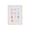 PIZARRA BLANCA BI-OFFICE MAGNETICA ACERO LACADO BLANCO MARCO DE MADERA CON NUMEROS PARA NIÑOS 600X450 MM