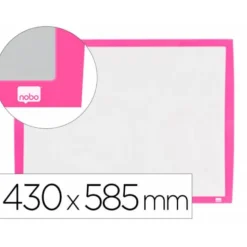 PIZARRA BLANCA NOBO MAGNETICA MARCO FUCSIA 430X585 MM