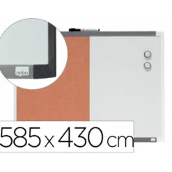PIZARRA BLANCA NOBO MAGNETICA CON TABLERO DE CORCHO 585X430 MM