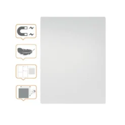PIZARRA BLANCA NOBO MODULAR SIN MARCO ACERO MAGNETICA 600X450 MM