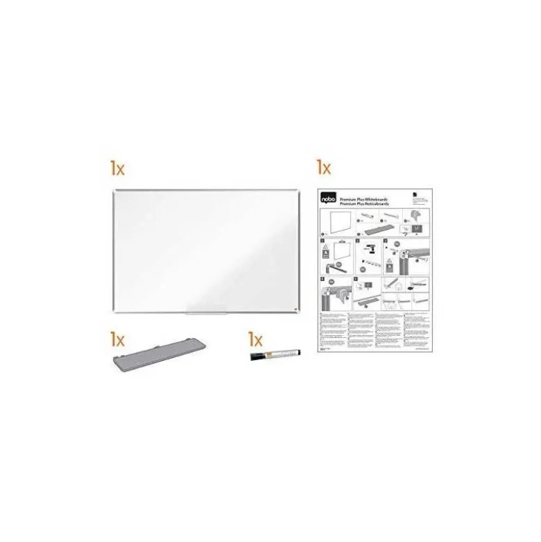 PIZARRA BLANCA NOBO PREMIUM PLUS MELAMINA MAGNETICA 2400X1200 MM