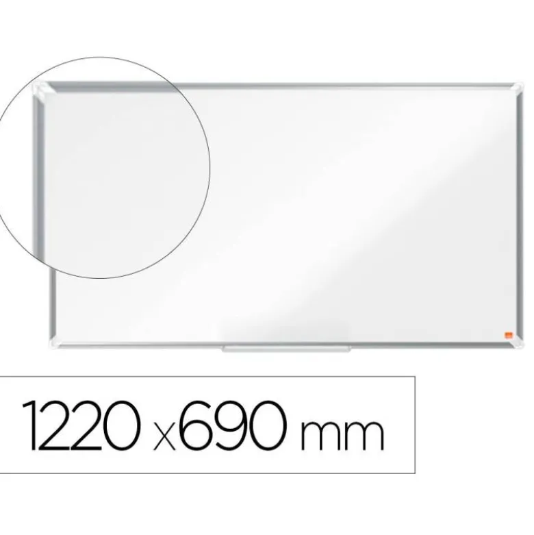 PIZARRA BLANCA NOBO PREMIUM PLUS ACERO LACADO FORMATO PANORAMICO 55" MAGNETICA 1220X690 MM