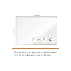 PIZARRA BLANCA NOBO PREMIUM PLUS ACERO LACADO MAGNETICA 1500X1000 MM
