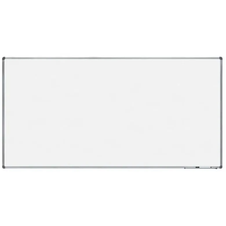 PIZARRA BLANCA ROCADA LACADA MAGNETICA MARCO ALUMINIO CON CANTONERAS 100X200 CM
