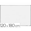 PIZARRA BLANCA ROCADA LACADA MAGNETICA MARCO ALUMINIO CON CANTONERAS 120X180 CM