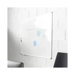 PIZARRA BLANCA ROCADA LACADA MAGNETICA MARCO ALUMINIO CON CANTONERAS 120X180 CM