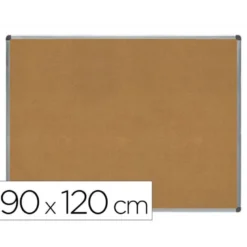PIZARRA CORCHO ROCADA MARCO ALUMINIO CON CANTONERAS 90X120 CM