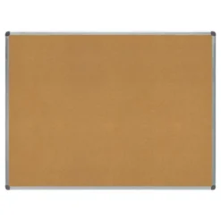 PIZARRA CORCHO ROCADA MARCO ALUMINIO CON CANTONERAS 90X120 CM