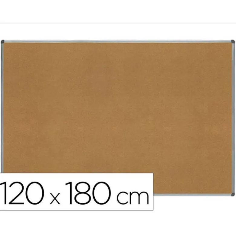 PIZARRA CORCHO ROCADA MARCO ALUMINIO CON CANTONERAS 120X180 CM