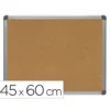PIZARRA CORCHO ROCADA MARCO ALUMINIO CON CANTONERAS 45X60 CM
