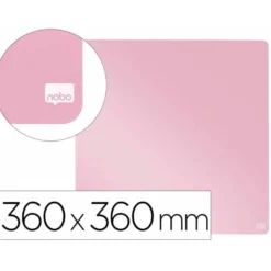 PIZARRA NOBO MAGNETICA PARA EL HOGAR COLOR ROSA 360X360 MM