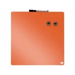 PIZARRA NOBO MAGNETICA PARA EL HOGAR COLOR NARANJA 360X360 MM