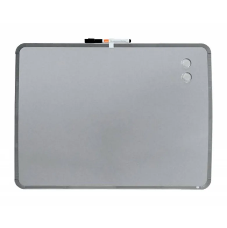 PIZARRA NOBO MAGNETICA PARA EL HOGAR ACERO MARCO SLIM PLATA 430X580 MM
