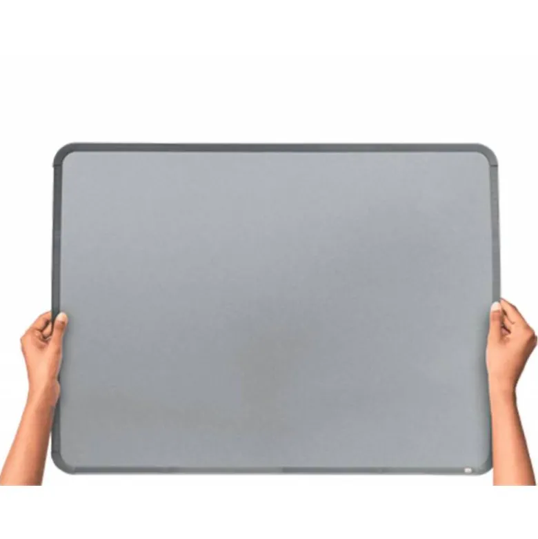PIZARRA NOBO MAGNETICA PARA EL HOGAR ACERO MARCO SLIM PLATA 430X580 MM