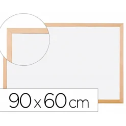 Pizarra Blanca de Melamina con marco de madera 90x60 Q-Connect