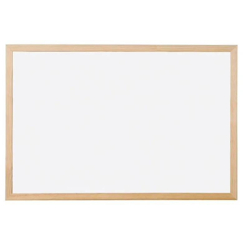 Pizarra Blanca de Melamina con marco de madera 120x90 Q-Connect