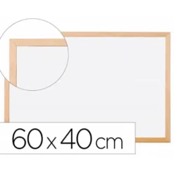 Pizarra Blanca de Melamina con marco de madera 60x40 Q-Connect
