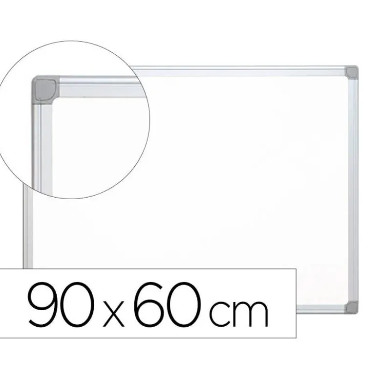 Pizarra Blanca Lacada Magnetica con marco de aluminio 90x60 Q-Connect