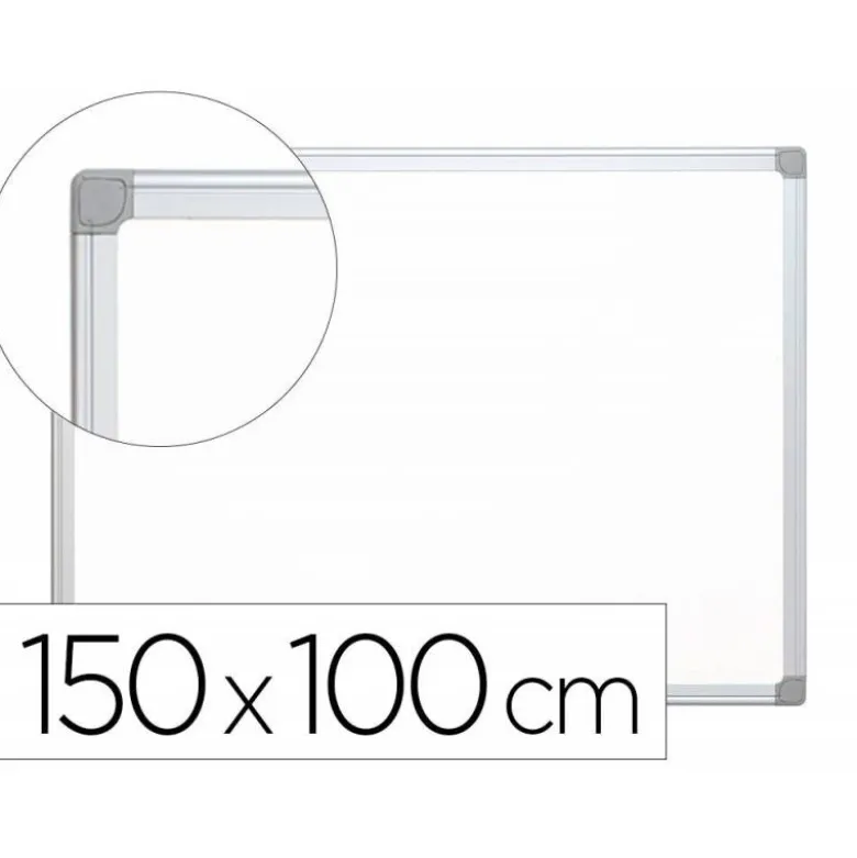 Pizarra Blanca Lacada Magnetica con marco de aluminio 150X100 Q-Connect
