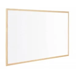 Pizarra Blanca laminada con marco de madera 120x80 Q-Connect