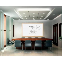 Pizarra Blanca laminada con marco de madera 120x80 Q-Connect